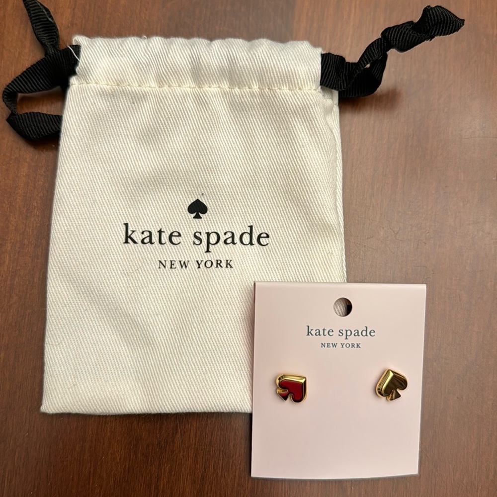 New Kate spade gold earrings